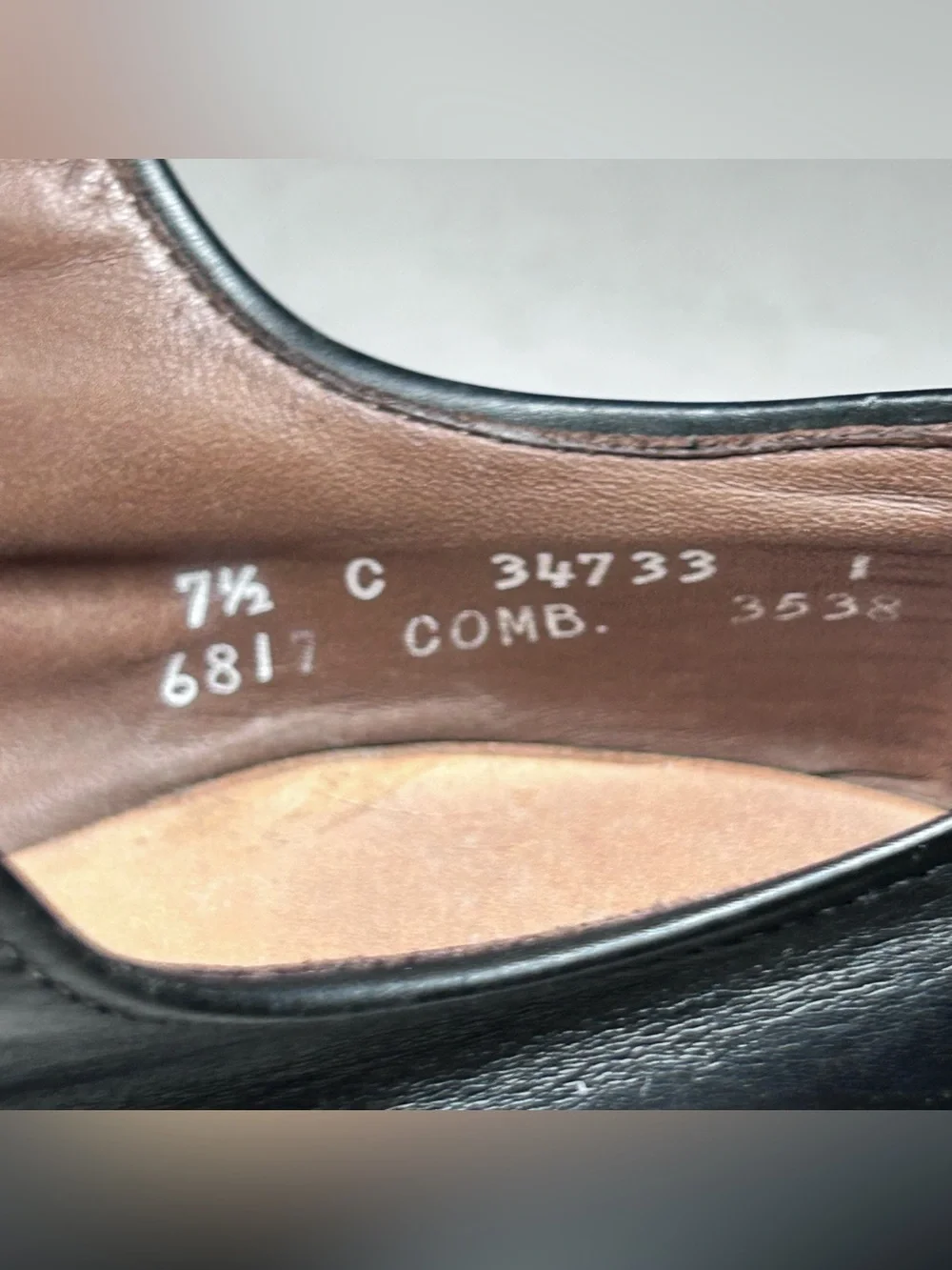 Allan Edmonds Jodox Plain Toe Derby Black Leather Dress Shoes Men’s 7.5 C